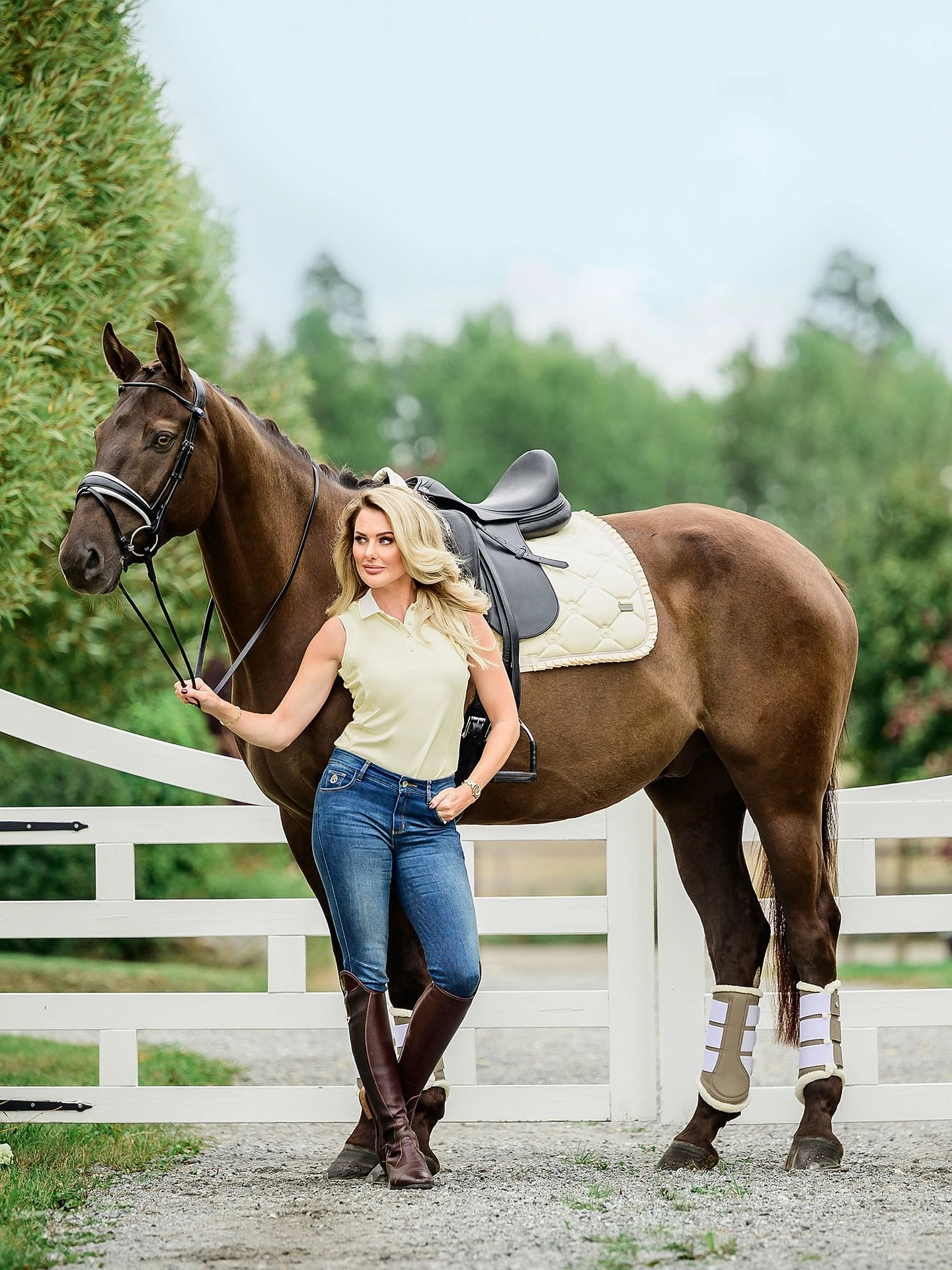 PS Of Sweden Minna Sleeveless Polo Shirt Lemon 4 PS Of Sweden Minna Sleeveless Polo Shirt Lemon - Image 4