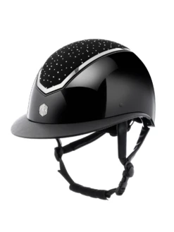 Charles Owen Kylo Crystal Helmet Black Gloss/Silver