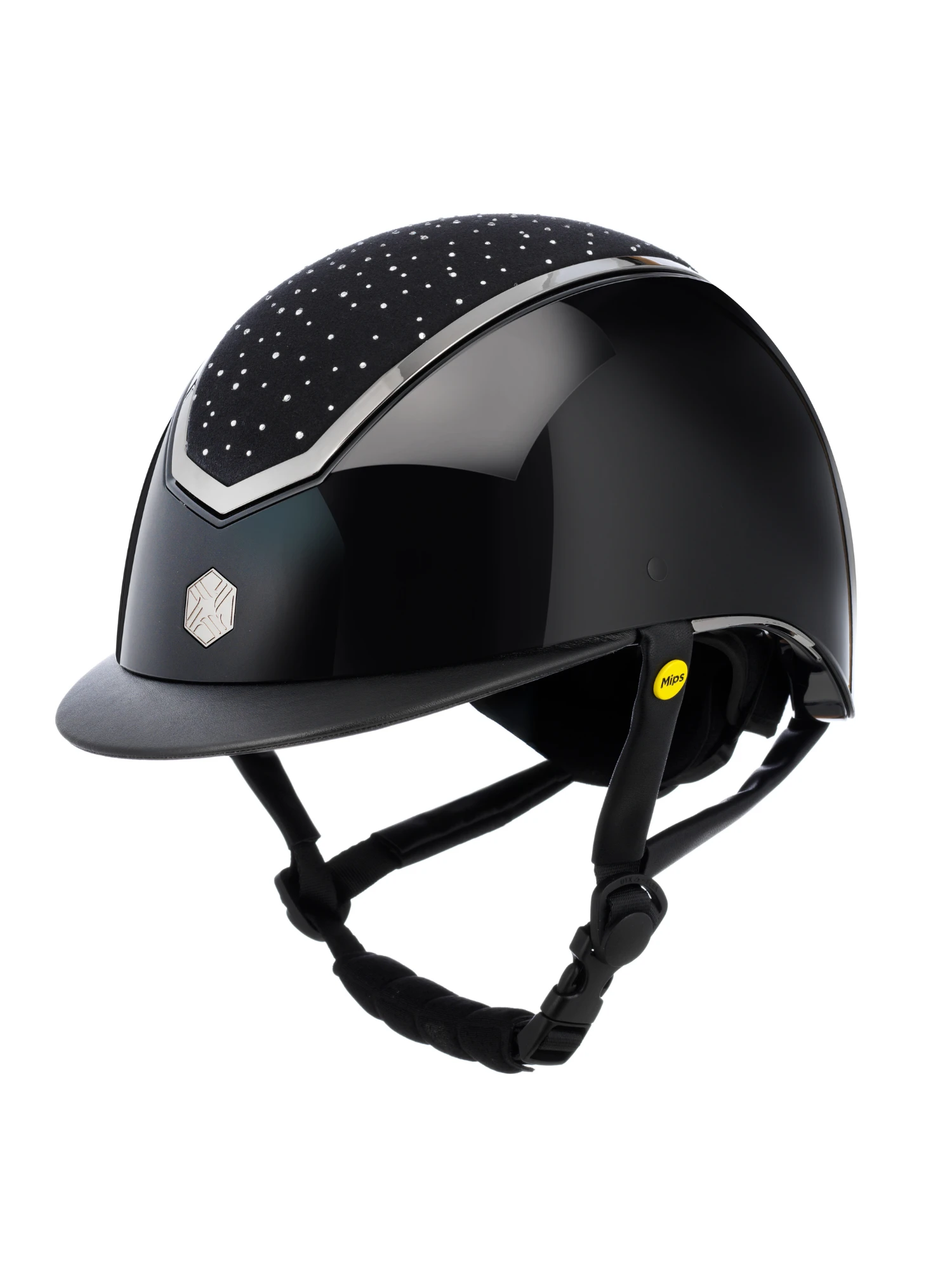 Charles Owen Kylo Crystal Helmet Black Gloss/Silver 2 Charles Owen Kylo Crystal Helmet Black Gloss/Silver - Image 2