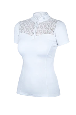 Equestrian Stockholm Crystal Champion Short-Sleeve Top White