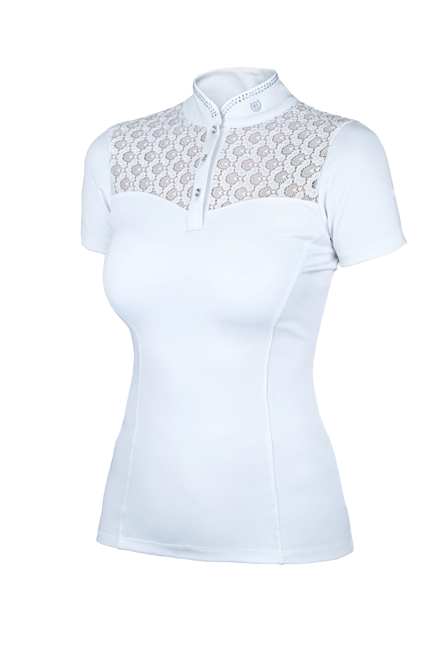 Equestrian Stockholm Crystal Champion Short-Sleeve Top White 1 Equestrian Stockholm Crystal Champion Short-Sleeve Top White
