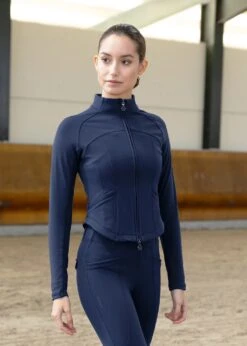 Maximilian Contour Fleeced Jacket Navy