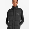 Aztec Diamond Puffer Vest Black