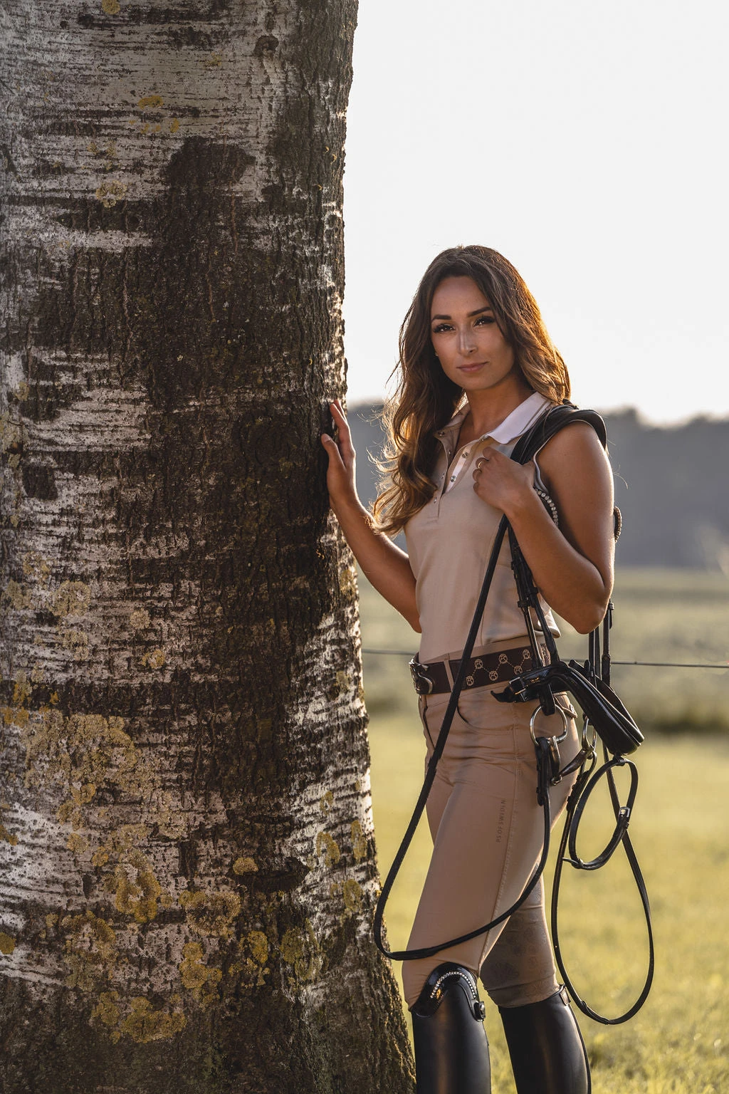 PS Of Sweden Minna Sleeveless Polo Shirt Sand 4 PS Of Sweden Minna Sleeveless Polo Shirt Sand - Image 4