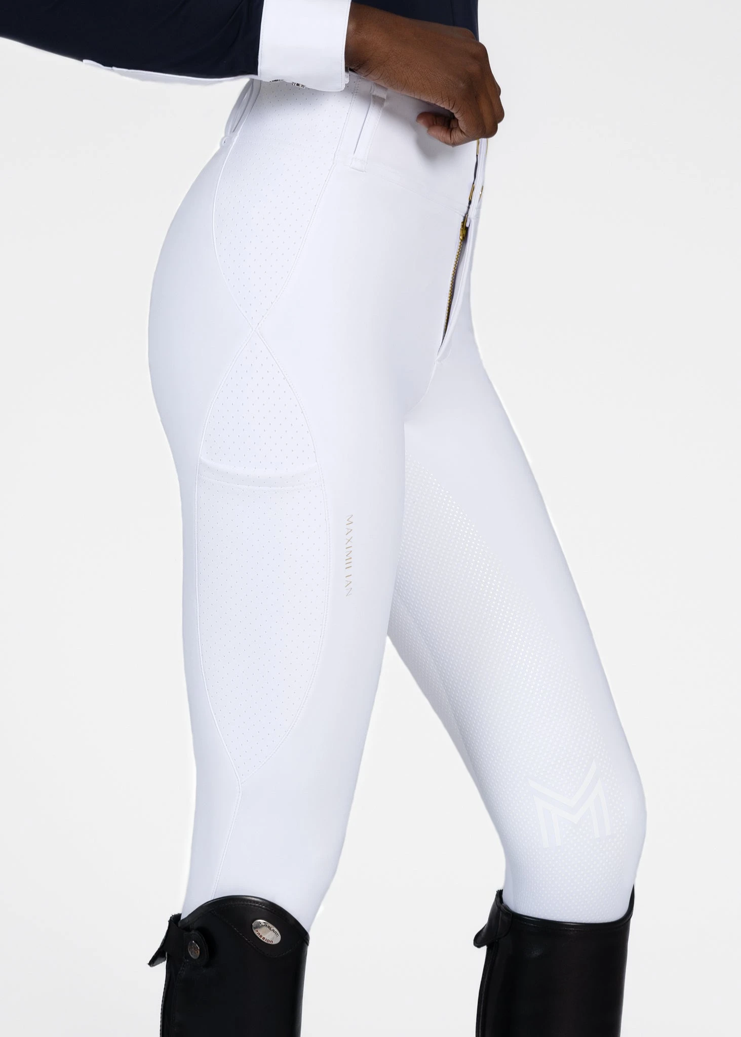 Maximilian Aero Breeches White/Gold 6 Maximilian Aero Breeches White/Gold - Image 6