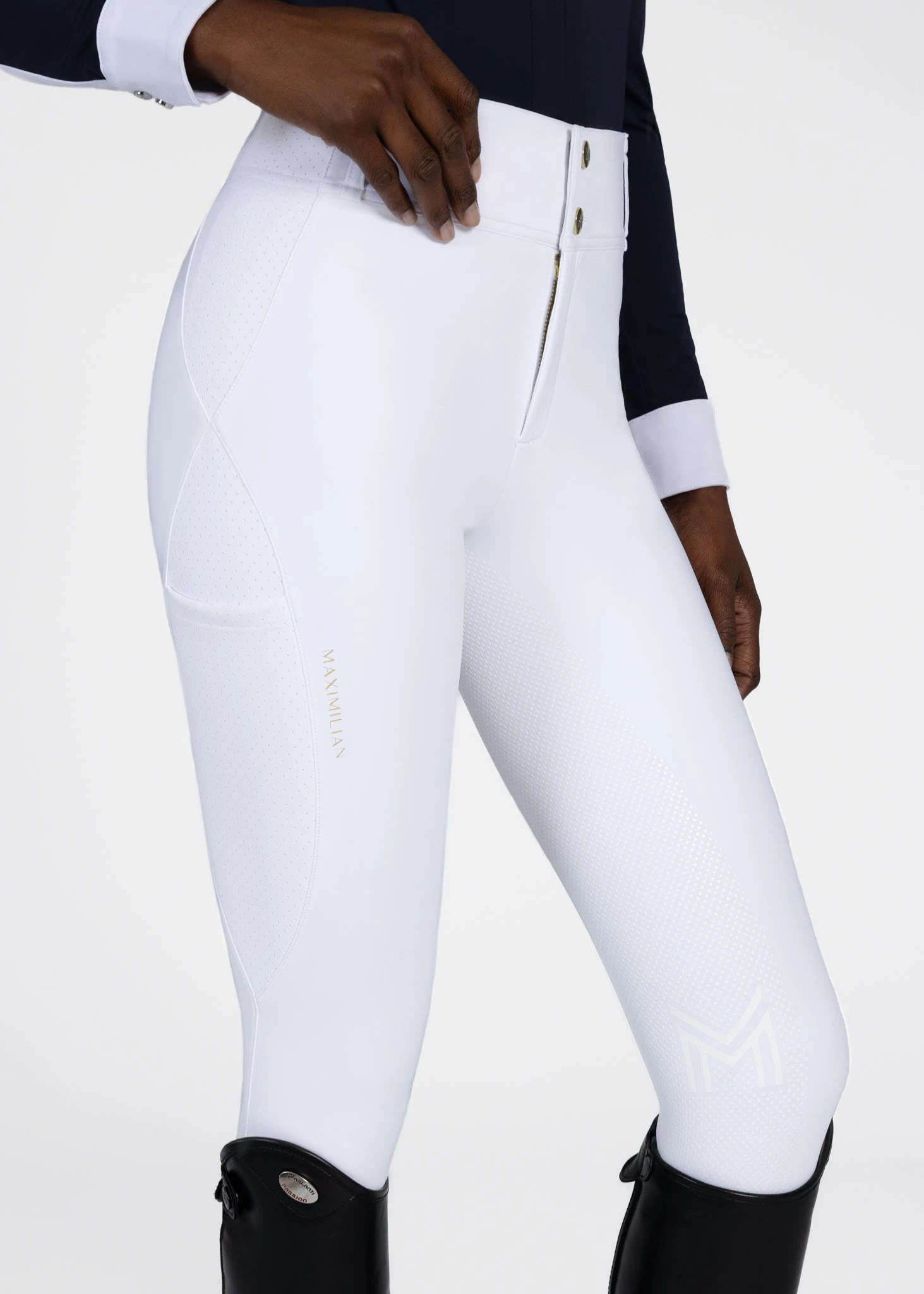 Maximilian Aero Breeches White/Gold 5 Maximilian Aero Breeches White/Gold - Image 5