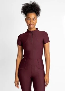 Maximilian Short Sleeve Base Layer Burgundy