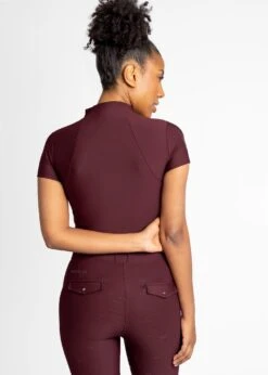Maximilian Short Sleeve Base Layer Burgundy -Maximilian Store IMG 1992