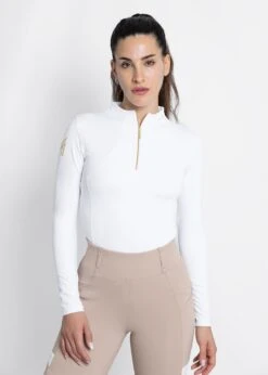 Maximilian Long Sleeve Base Layer White/Silver