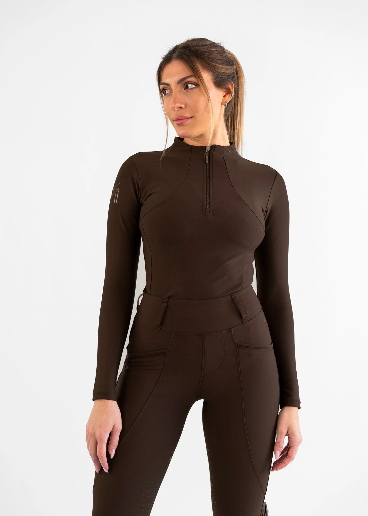 Maximilian Long Sleeve Base Layer Chocolate 1 Maximilian Long Sleeve Base Layer Chocolate