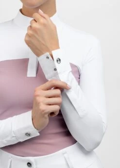 Maximilian Era Long Sleeve Show Shirt Mauve -Maximilian Store IMG 2181