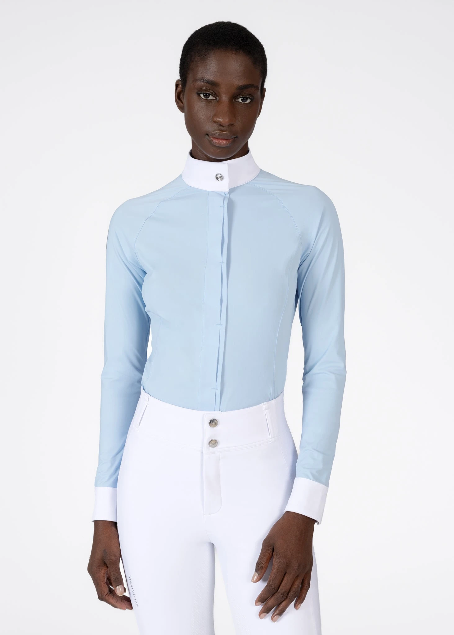 Maximilian Aira Long Sleeve Show Shirt Aqua 1 Maximilian Aira Long Sleeve Show Shirt Aqua