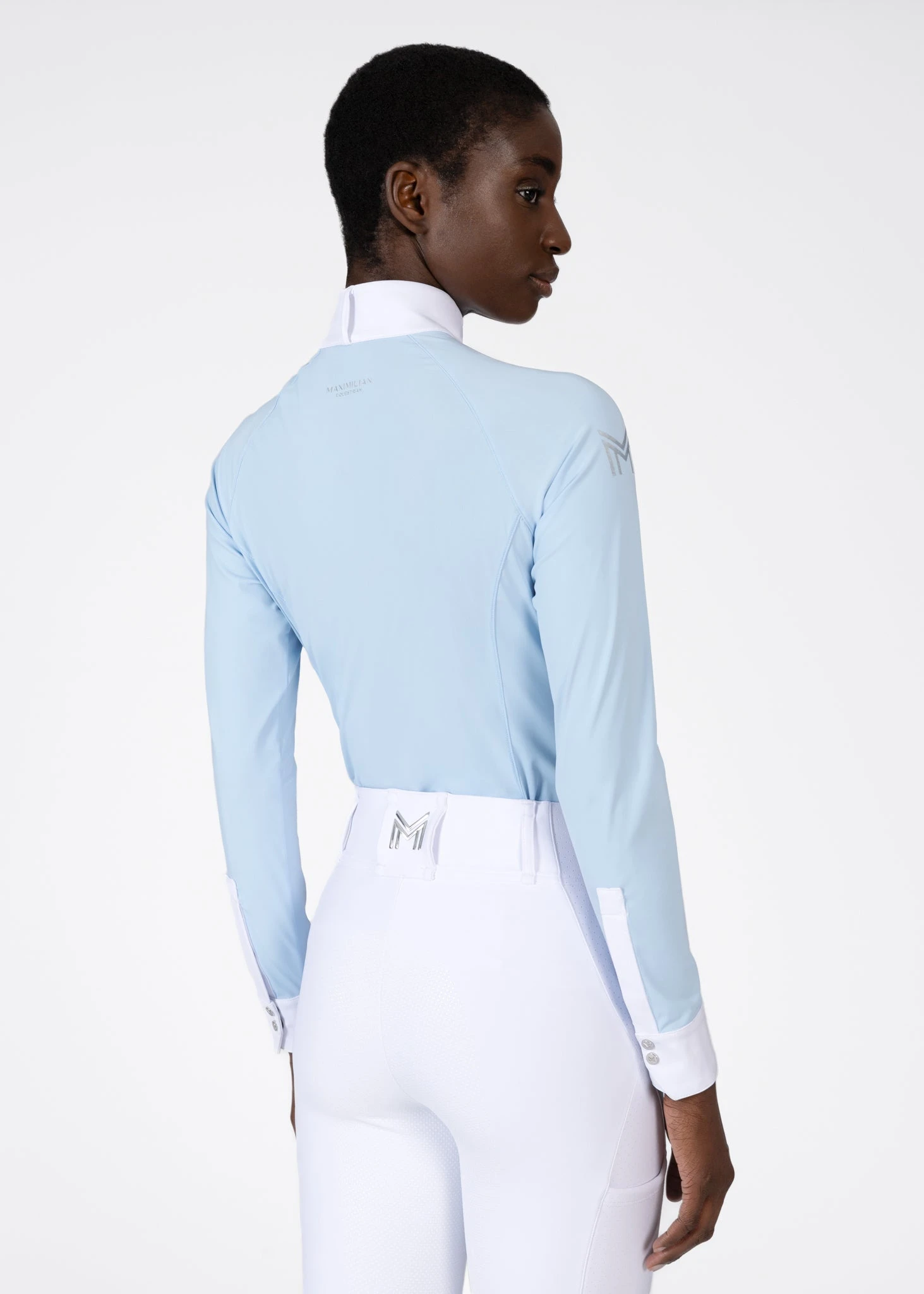 Maximilian Aira Long Sleeve Show Shirt Aqua 2 Maximilian Aira Long Sleeve Show Shirt Aqua - Image 2