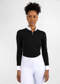 Maximilian Air Long Sleeve Show Shirt Black