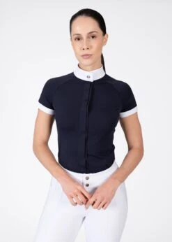 Maximilian Aira Short Sleeve Show Shirt Navy