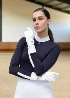 Maximilian Emblem Riding Gloves White -Maximilian Store IMG 2348