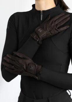 Maximilian Emblem Riding Gloves Chocolate -Maximilian Store IMG 2369