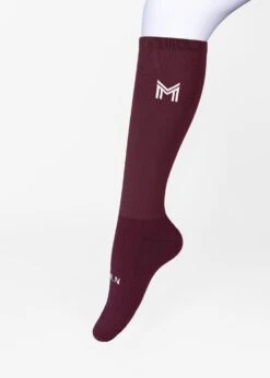 Maximilian Flag Riding Socks Burgundy