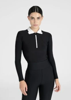 Maximilian Concept Long Sleeve Polo Shirt Black