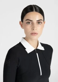 Maximilian Concept Long Sleeve Polo Shirt Black -Maximilian Store IMG 2474