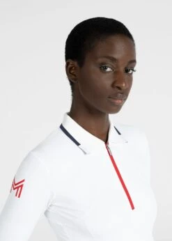 Maximilian Concept Long Sleeve Polo Shirt White -Maximilian Store IMG 2478