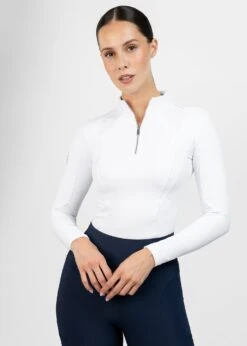 Maximilian Frame Long Sleeve Base Layer White