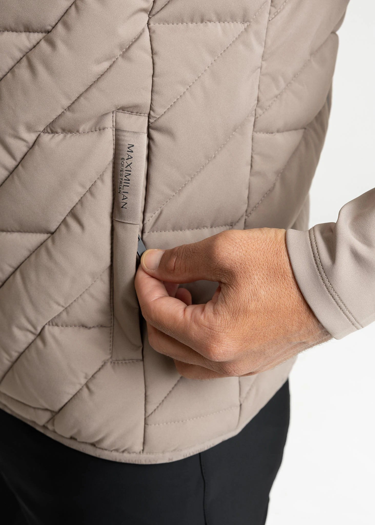 Maximilian Men Zenith Vest Taupe 4 Maximilian Men Zenith Vest Taupe - Image 4