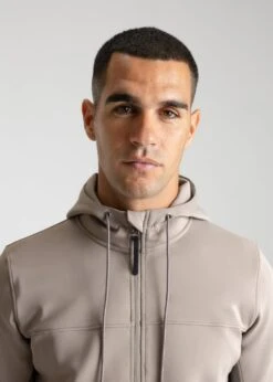 Maximilian Club Zip Hoodie Taupe -Maximilian Store IMG 2674