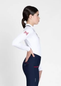 Maximilian Young Rider Concept Long Sleeve Polo Shirt White 5 Maximilian Young Rider Concept Long Sleeve Polo Shirt White -Maximilian Store IMG 2711