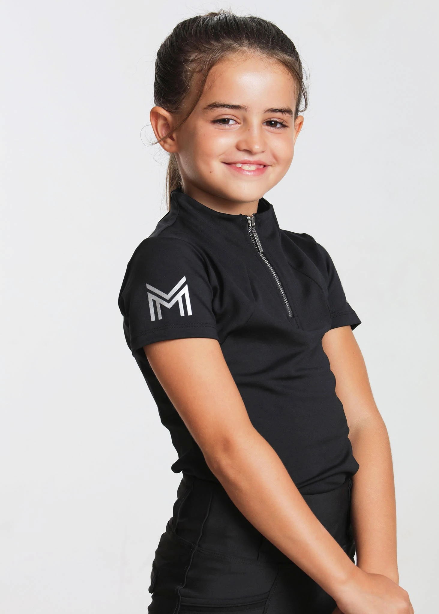 Maximilian Young Rider Short Sleeve Base Layer Black 2 Maximilian Young Rider Short Sleeve Base Layer Black - Image 2