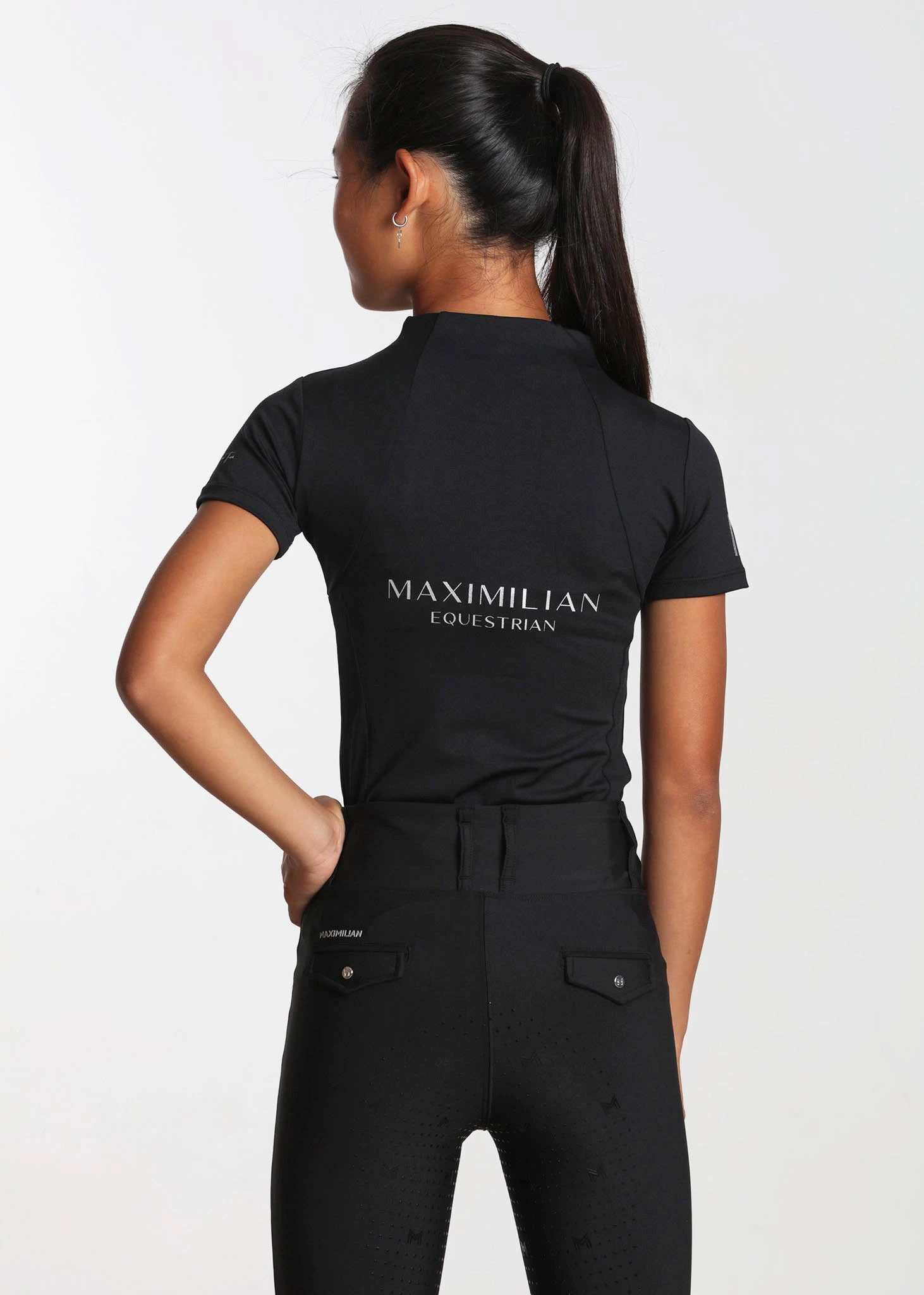 Maximilian Young Rider Short Sleeve Base Layer Black 3 Maximilian Young Rider Short Sleeve Base Layer Black - Image 3