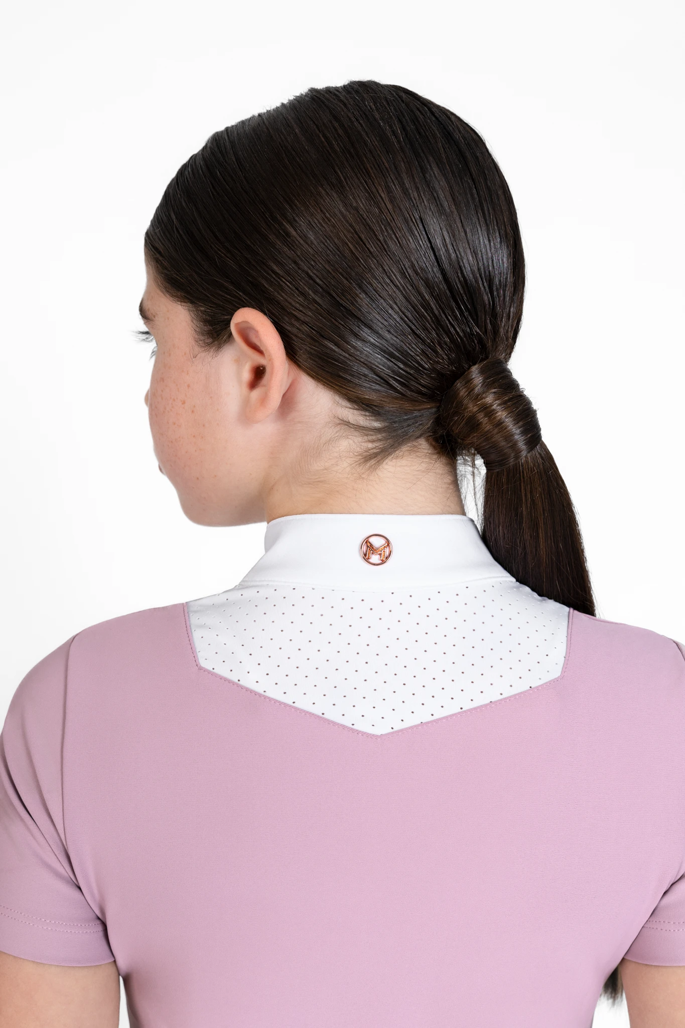 Maximilian Young Rider Sienna Short Sleeve Show Shirt Mauve 4 Maximilian Young Rider Sienna Short Sleeve Show Shirt Mauve - Image 4
