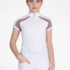 Maximilian Young Rider Aveen Short Sleeve Show Shirt White/Mauve