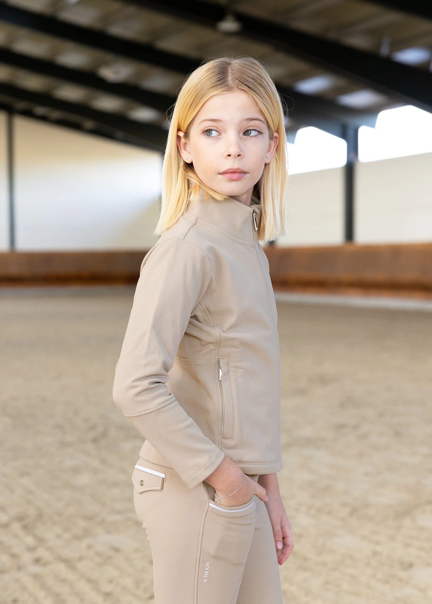 Maximilian Young Rider Vera Fleeced Jacket Beige 3 Maximilian Young Rider Vera Fleeced Jacket Beige - Image 3