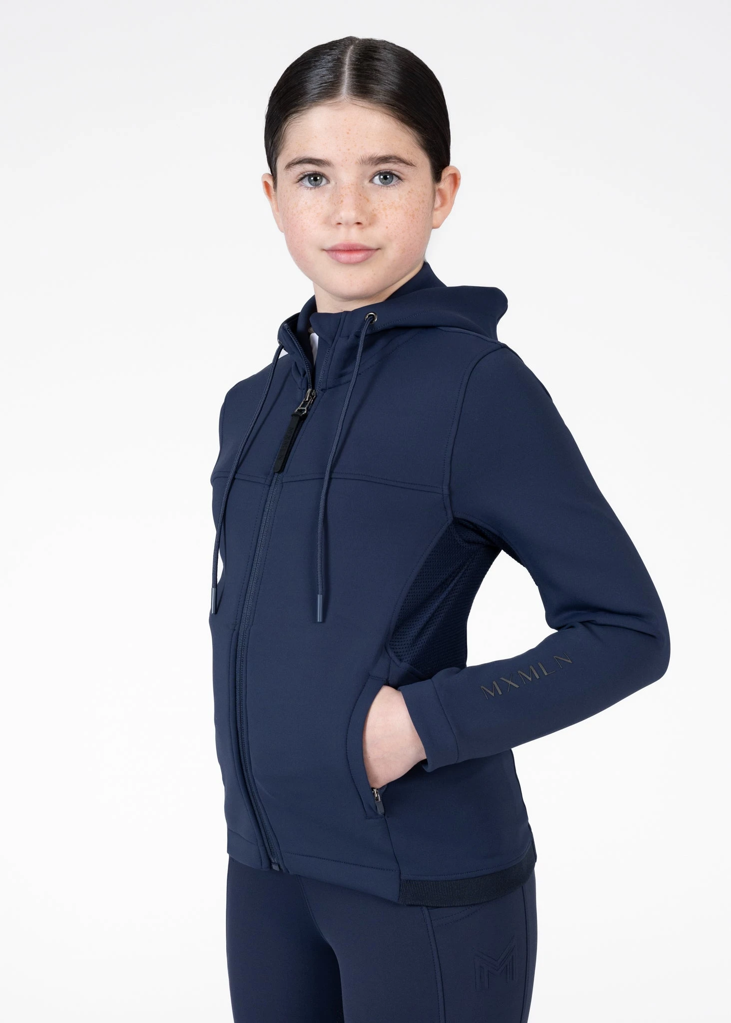 Maximilian Young Rider Club Zip Hoodie Navy 3 Maximilian Young Rider Club Zip Hoodie Navy - Image 3