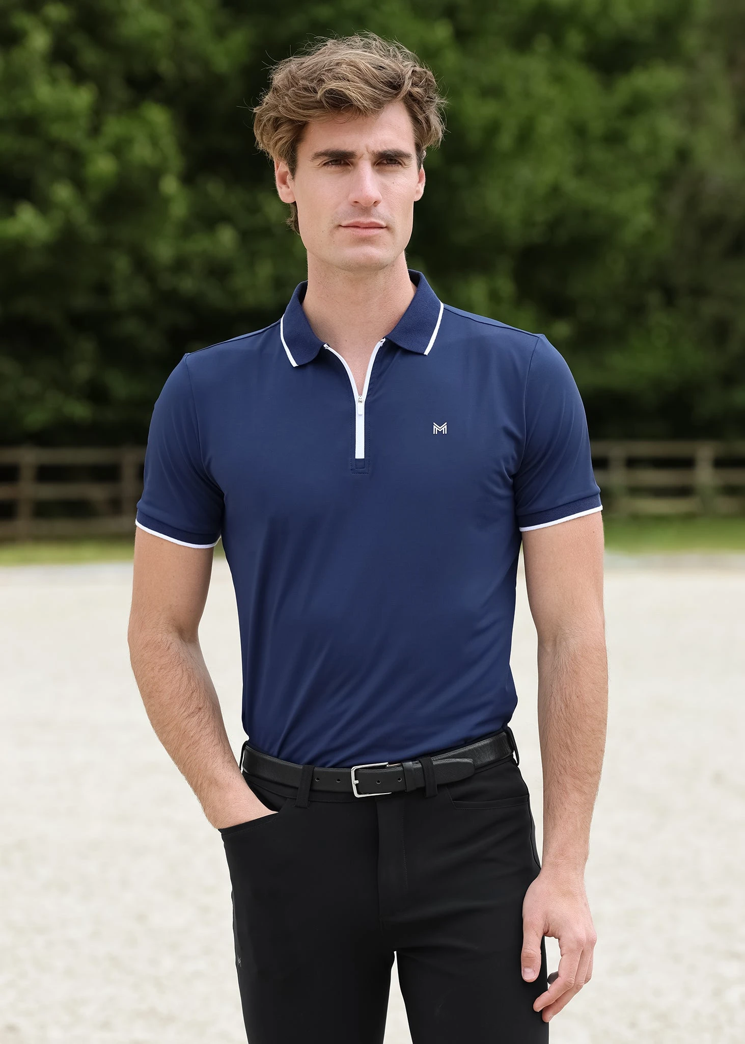 Maximilian Core Polo Shirt Navy 1 Maximilian Core Polo Shirt Navy
