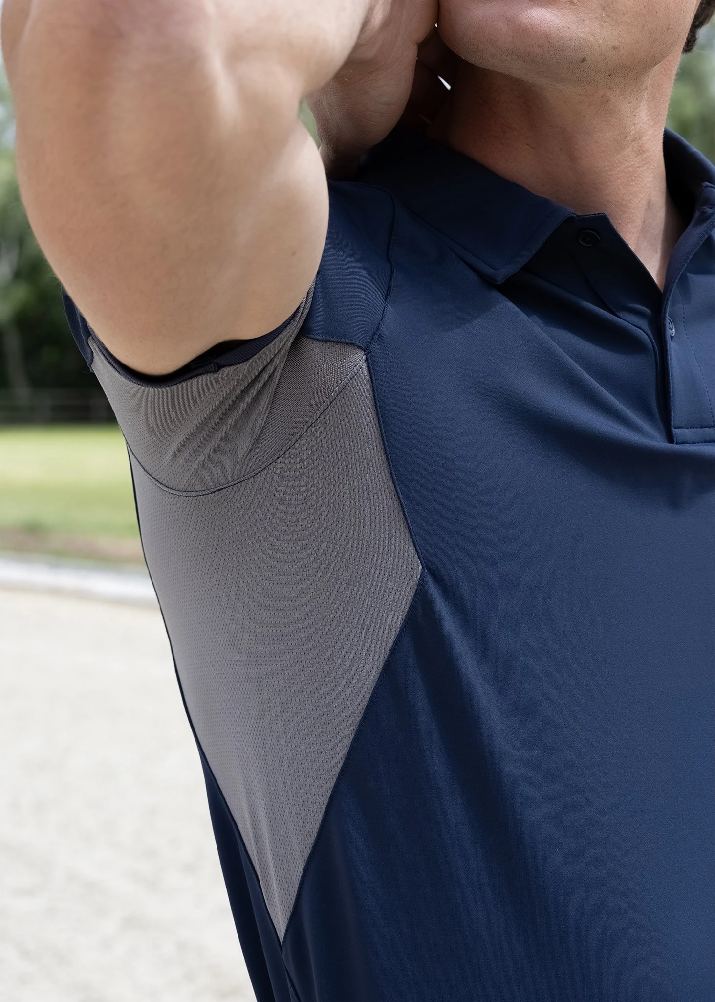 Maximilian Cross Polo Shirt Navy 6 Maximilian Cross Polo Shirt Navy - Image 6