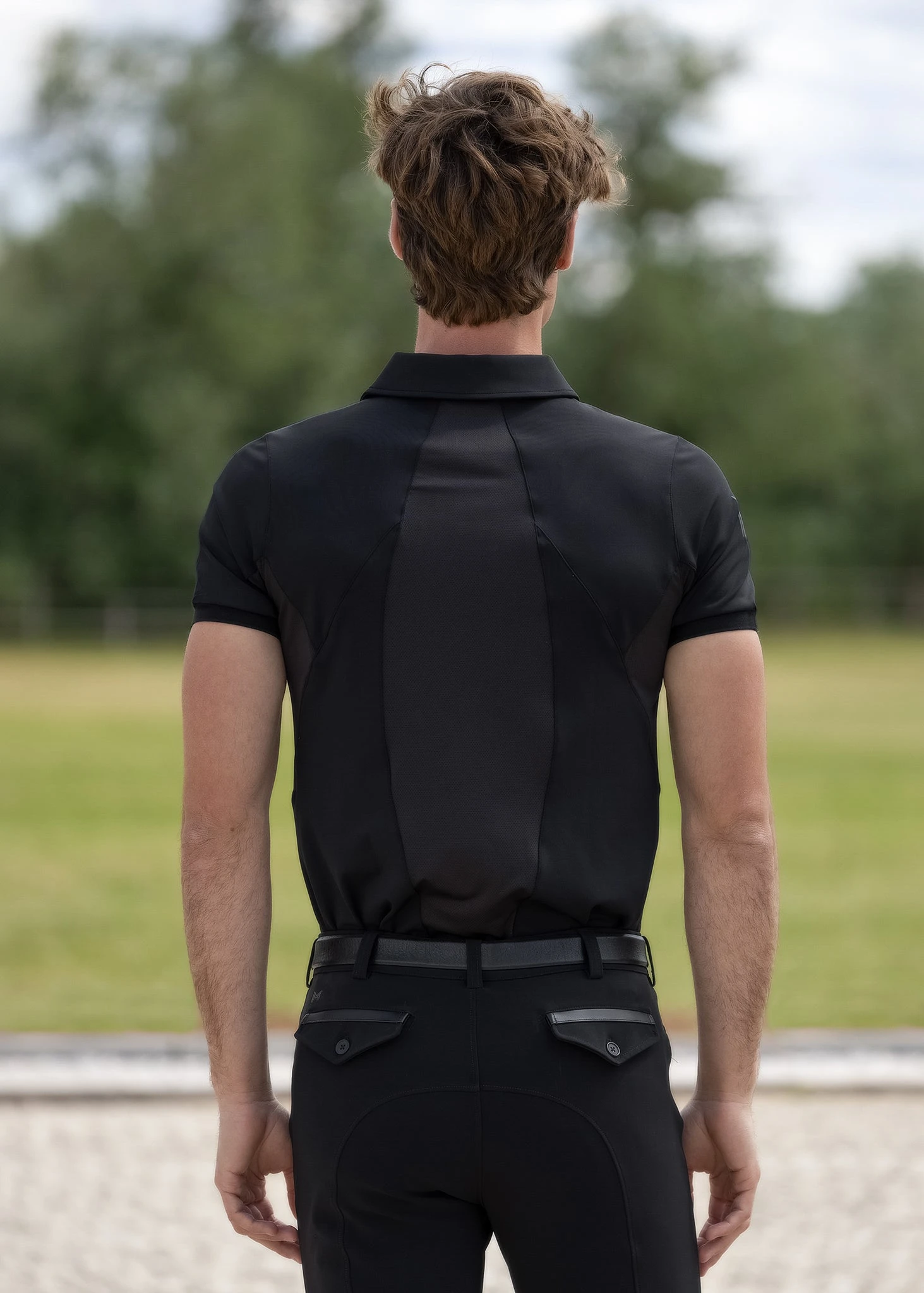 Maximilian Cross Polo Shirt Black 2 Maximilian Cross Polo Shirt Black - Image 2