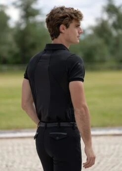 Maximilian Cross Polo Shirt Black 8 Maximilian Cross Polo Shirt Black -Maximilian Store IMG 2990