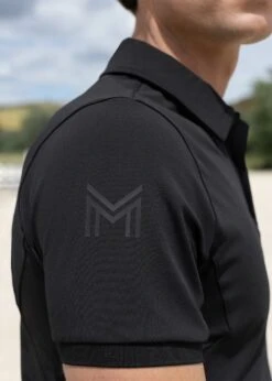 Maximilian Cross Polo Shirt Black 9 Maximilian Cross Polo Shirt Black -Maximilian Store IMG 2991