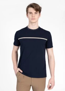 Maximilian Step Technical T-Shirt Navy