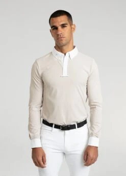 Maximilian Active Long Sleeve Competition Shirt Beige