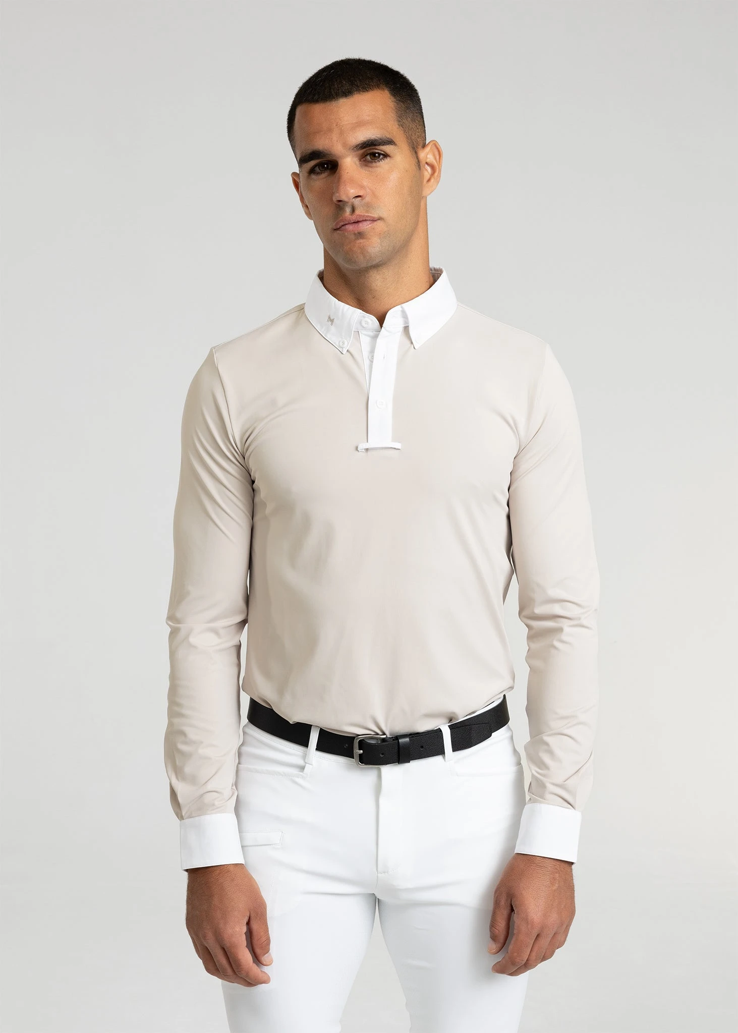 Maximilian Active Long Sleeve Competition Shirt Beige 1 Maximilian Active Long Sleeve Competition Shirt Beige