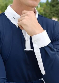 Maximilian Active Long Sleeve Competition Shirt Navy 6 Maximilian Active Long Sleeve Competition Shirt Navy -Maximilian Store IMG 3070