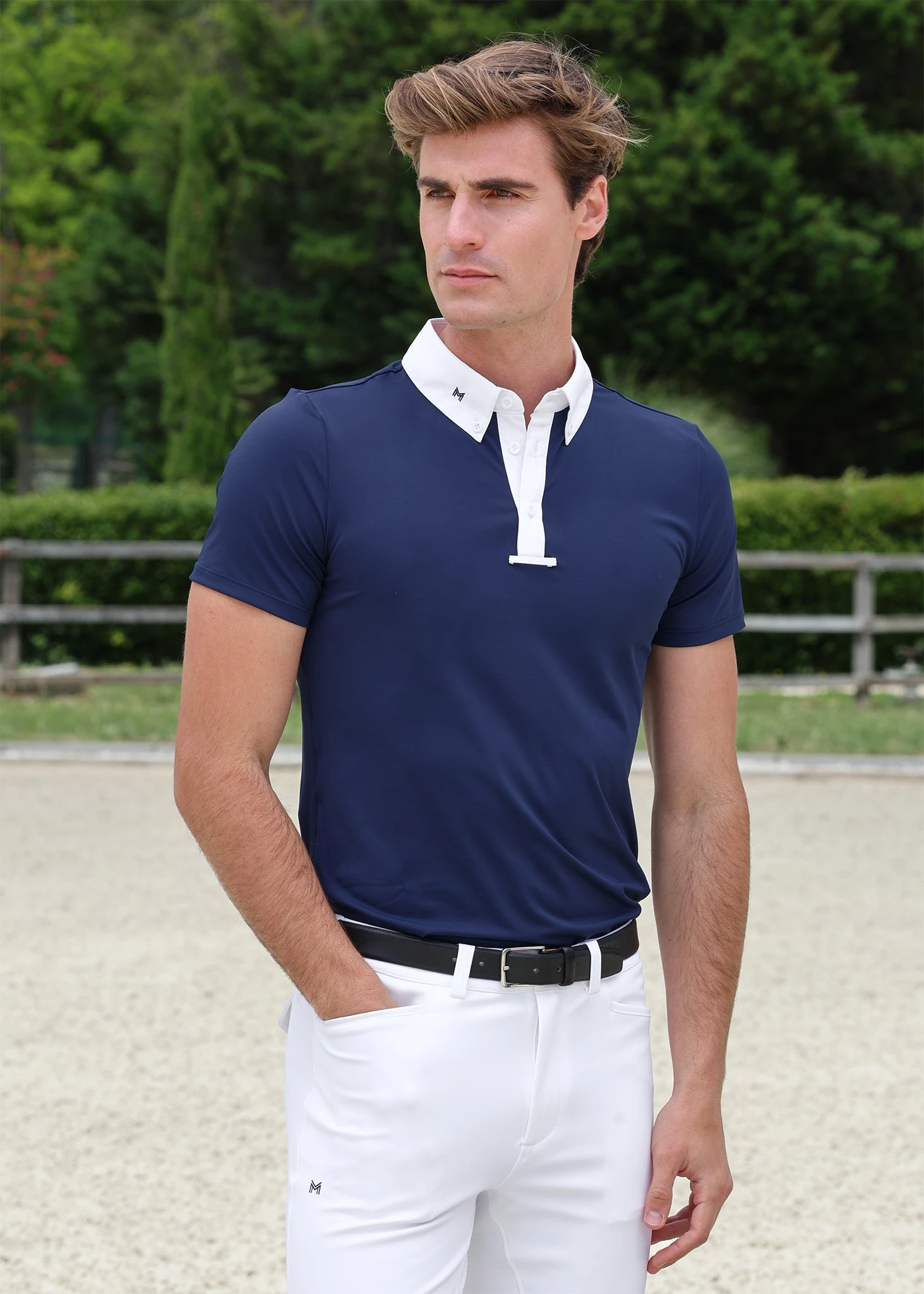 Maximilian Active Short Sleeve Competition Shirt Navy 1 Maximilian Active Short Sleeve Competition Shirt Navy