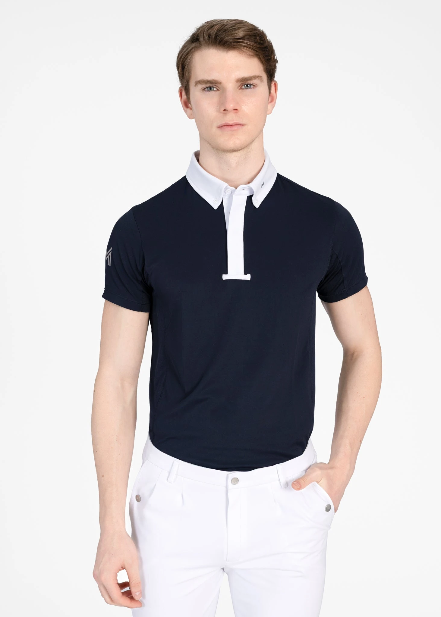 Maximilian Focus Short Sleeve Competition Shirt Navy 1 Maximilian Focus Short Sleeve Competition Shirt Navy
