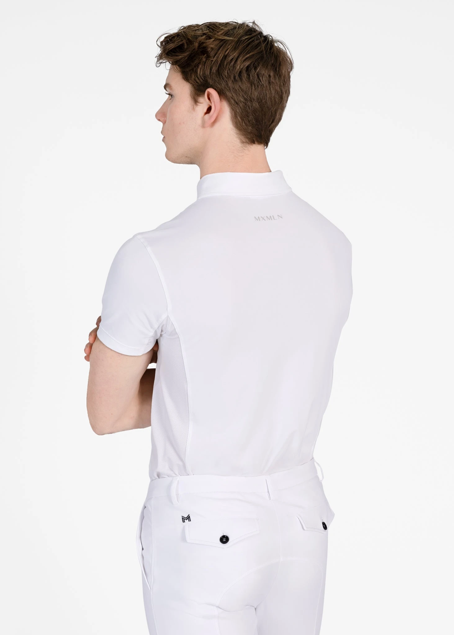 Maximilian Focus Short Sleeve Competition Shirt White 2 Maximilian Focus Short Sleeve Competition Shirt White - Image 2