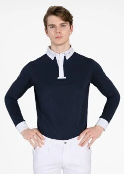 Maximilian Focus Long Sleeve Competition Shirt Navy