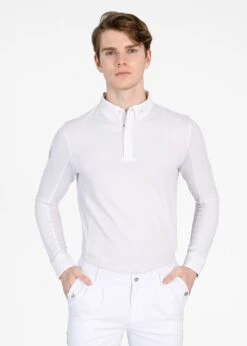 Maximilian Focus Long Sleeve Competition Shirt White