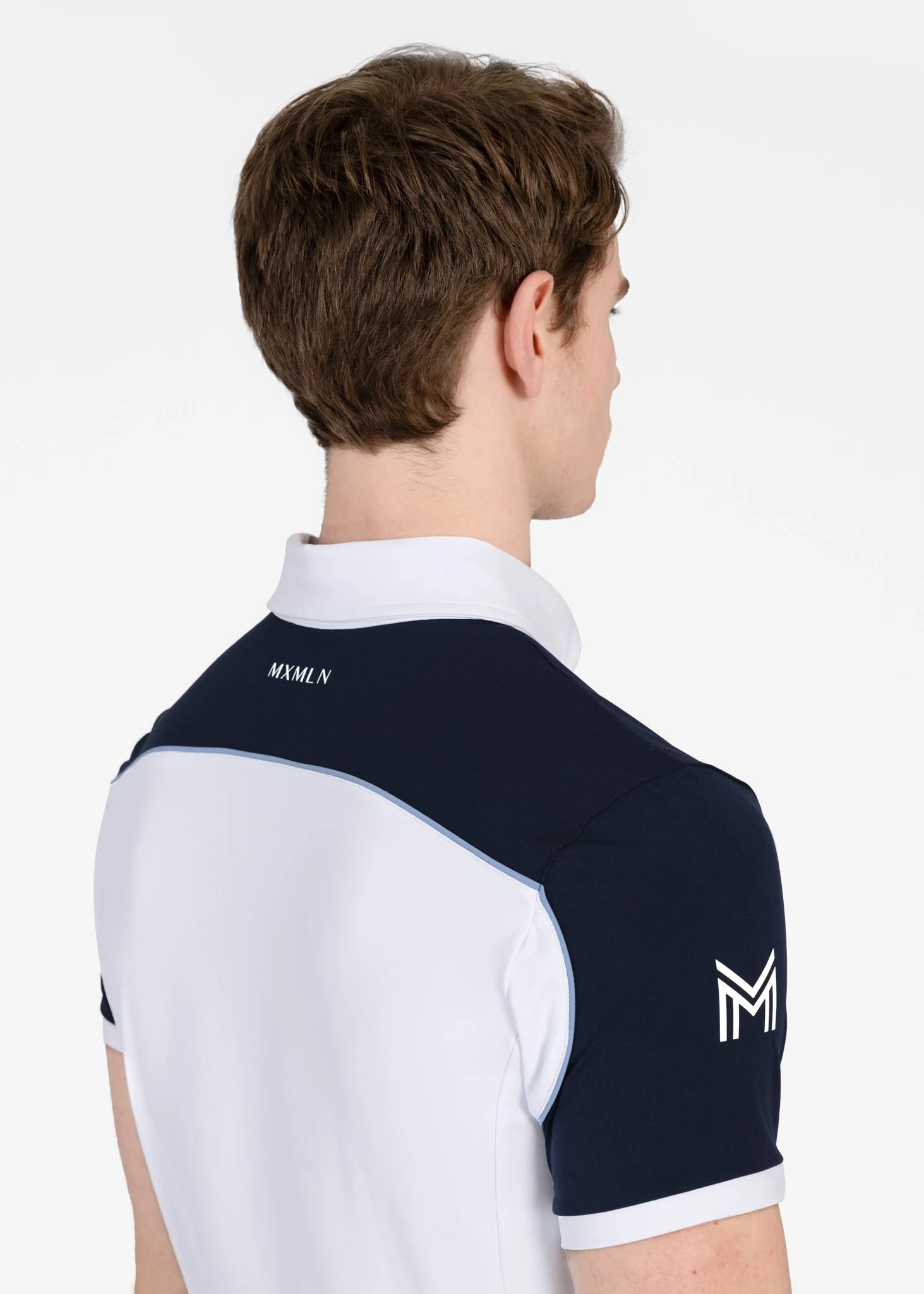 Maximilian Pivot Short Sleeve Competition Shirt White/Navy 4 Maximilian Pivot Short Sleeve Competition Shirt White/Navy - Image 4